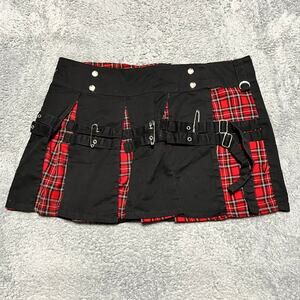 Tripp Nyc Mini Plaid Skirt XL Stretch 90’s Dark Academia School Girl Collegiate